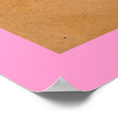 Poster met roze schildpad (Hoek)