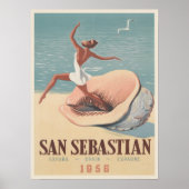 Poster met San Sebastian Adverteren Print (Voorkant)