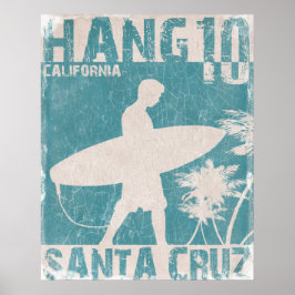 Poster met Santa Cruz Surfer Print