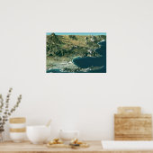 Poster met satellietAfbeelding boven Kaapstad (Keuken)