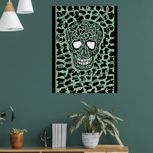 Poster met Schedelontwerp (Woonkamer 1)