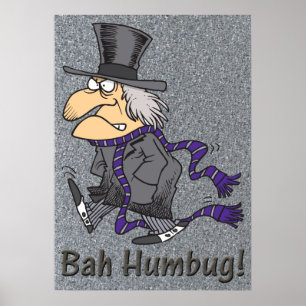 Poster met schuifwiel en Bah Humbug