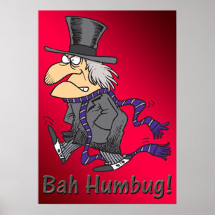 Poster met schuifwiel en Bah Humbug