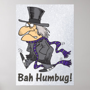 Poster met schuifwiel en Bah Humbug
