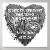 Poster met schuin hart (Voorkant)