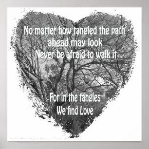 Poster met schuin hart