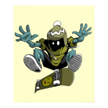 Poster met skatkickflip