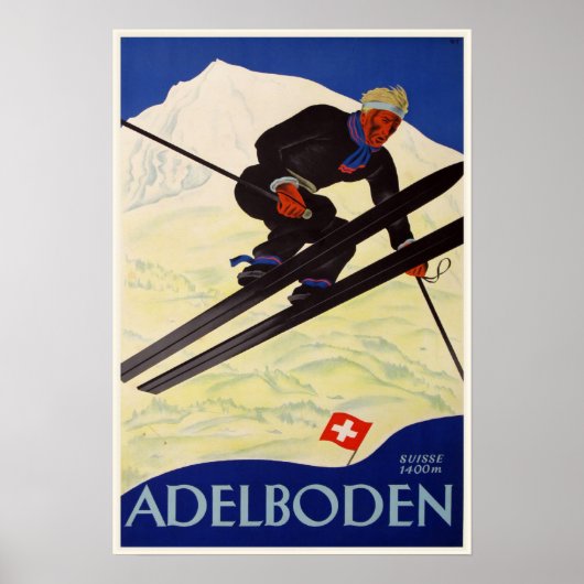 Poster met  Ski Resort Print (Voorkant)