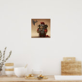 Poster met slagroom (Keuken)