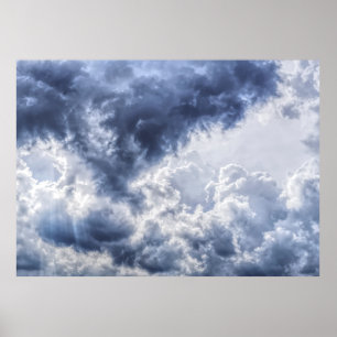 Poster met stormwolken