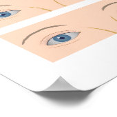 Poster met strabismus-oogdefect (Hoek)