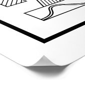 Poster met symbool voor vrouw/Vrouw (Hoek)