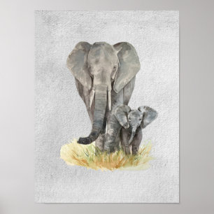 Poster met textiel en Baby
