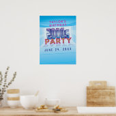 Poster met thema 2000s-feest (Keuken)