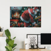 Poster met traditionele kerstman (Thuiskantoor)