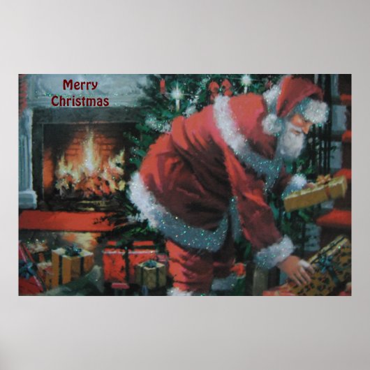 Poster met traditionele kerstman (Voorkant)