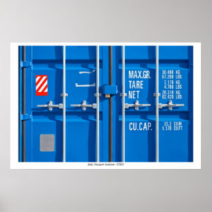 Poster met transportcontainer