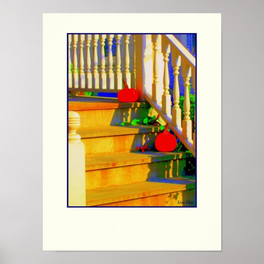 poster met twee pompoenen (Voorkant)