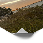 Poster met vijver landschap zonsondergang foto (Hoek)