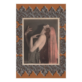 Poster met Vintage Danseres Perfect Poster