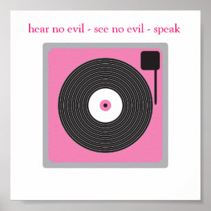 poster met vinylesogen