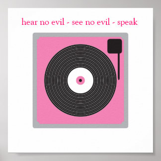 poster met vinylesogen