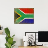 Poster met vlag uit Zuid-Afrika (Thuiskantoor)