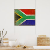 Poster met vlag uit Zuid-Afrika (Keuken)