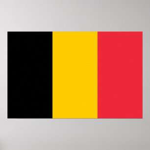 Poster met vlag van België