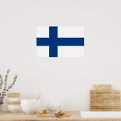 Poster met vlag van Finland (Keuken)