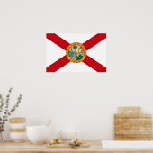 Poster met vlag van Florida, VS (Keuken)