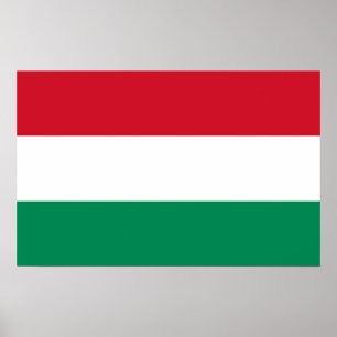 Poster met vlag van Hongarije