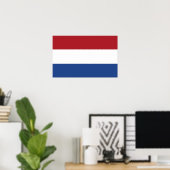 Poster met vlag van Nederland (Thuiskantoor)