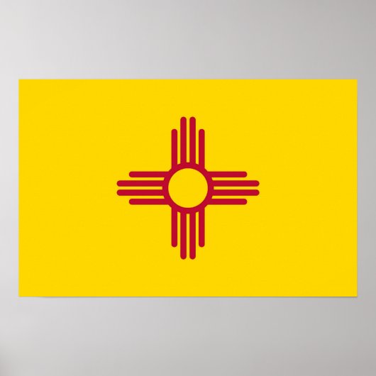 Poster met vlag van New Mexico, VS (Voorkant)