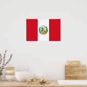 Poster met vlag van Peru (Keuken)