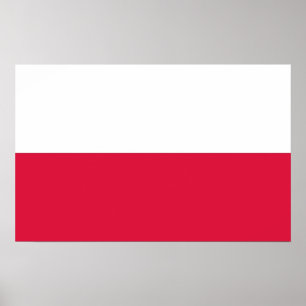 Poster met vlag van Polen