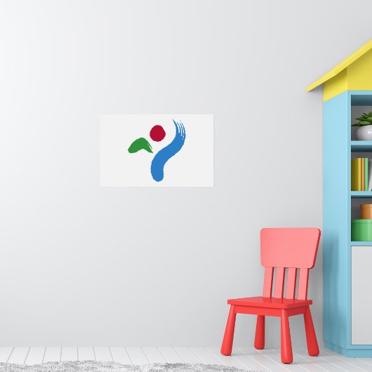 Poster met vlag van Seoul, Zuid-Korea (Kinderkamer 1)