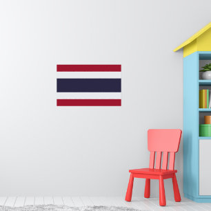 Poster met vlag van Thailand