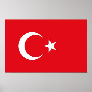 Poster met vlag van Turkije