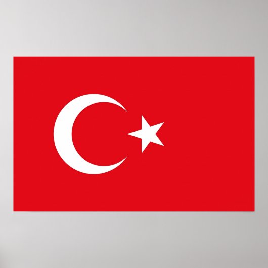 Poster met vlag van Turkije (Voorkant)