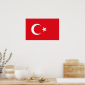 Poster met vlag van Turkije (Keuken)