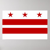 Poster met vlag van Washington DC, VS (Voorkant)