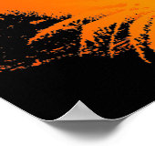 Poster met vuurleeuw (Hoek)