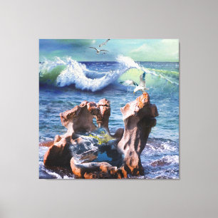Poster met waterkracht canvas afdruk