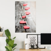 Poster met weinig hart/canvasafdruk (Thuiskantoor)