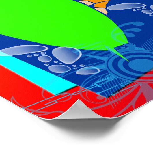 Poster met wielsurfen (Hoek)