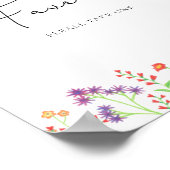 Poster met wildbloemen favorieten (Hoek)
