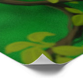 Poster met witte ruffed Lemur (Hoek)