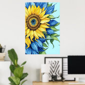 Poster met zonnebloempitten (Thuiskantoor)