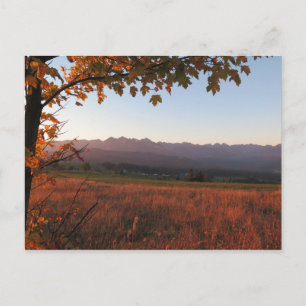 Poster met zonsopgang in de herfst Tatra Briefkaart
